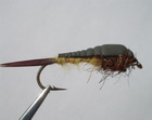 Tungsten-Steinfliege brown & yellow JIG