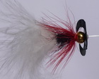Kopf- und Vollrotation weiß-rote Hexe mit Marabou